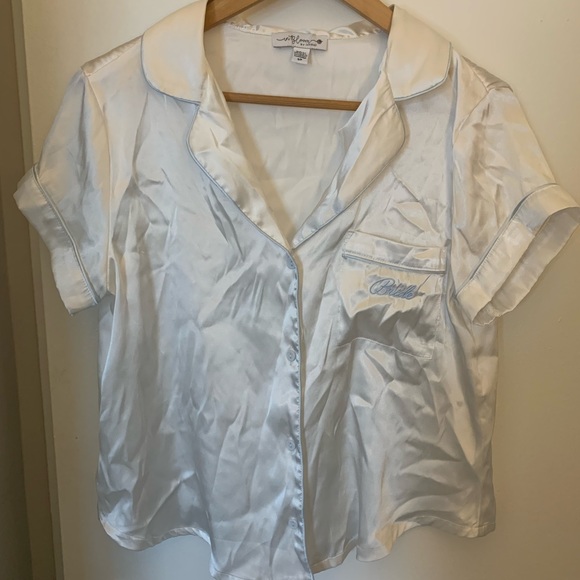 In Bloom by Jonquil Bride white satin pajama set - Picture 6 of 8